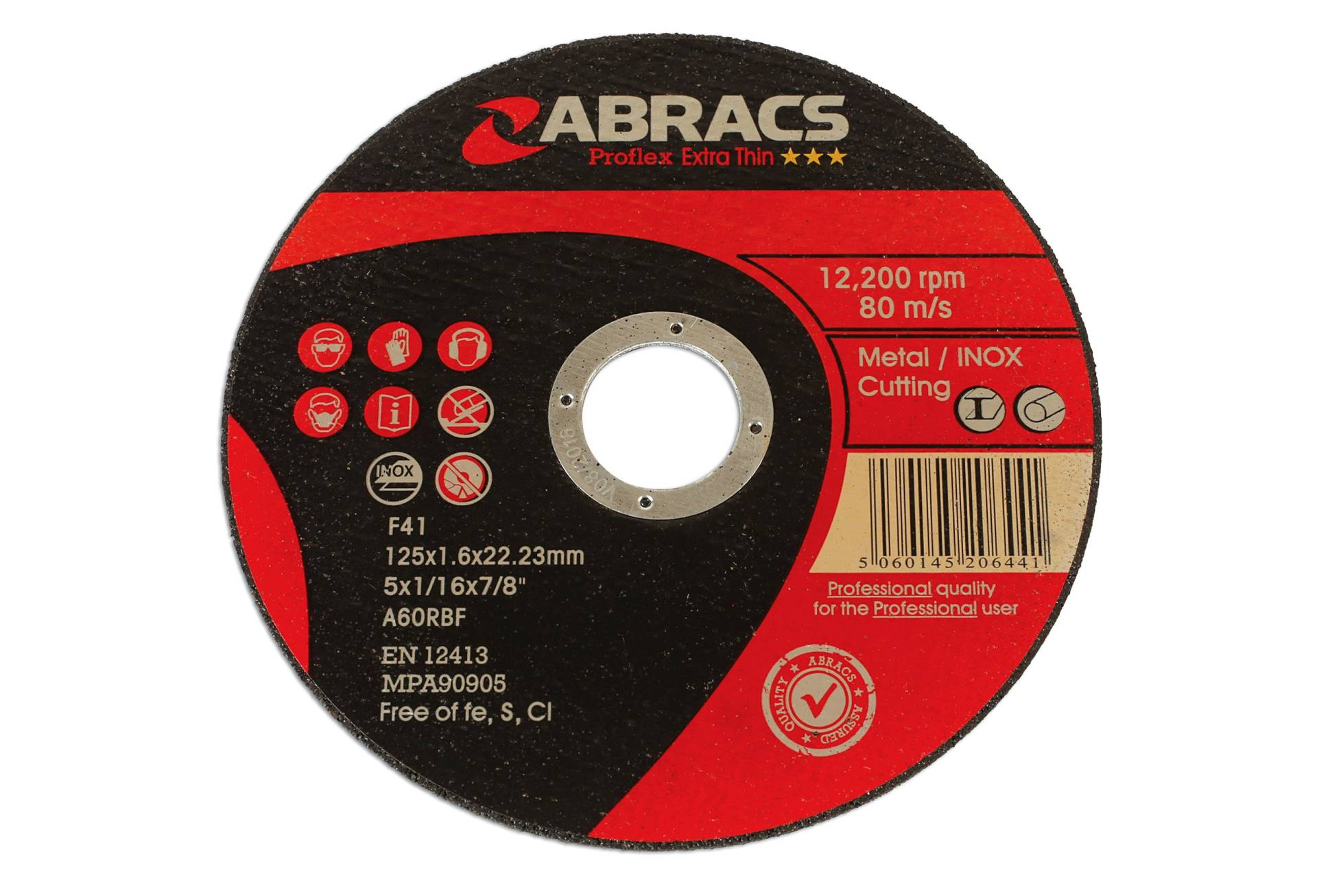 Connect 32197 Abracs Extra Thin Flat Cutting Discs 125mm x 1.6mm 10pc von Connect