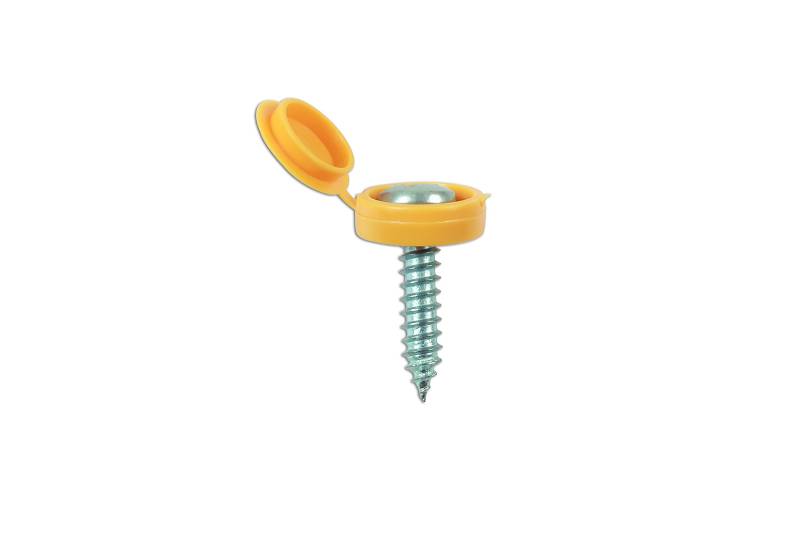 Connect Workshop Consumables 36886 Yellow Number Plate Flip Top & Screw 5pc von Connect