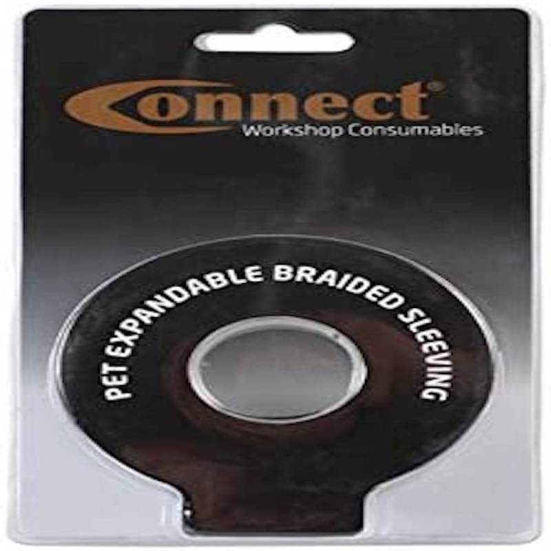 Connect Workshop Consumables 37111 Expandable Braided Sleeving 12mm 5m Coil in a Clam Blister von Connect