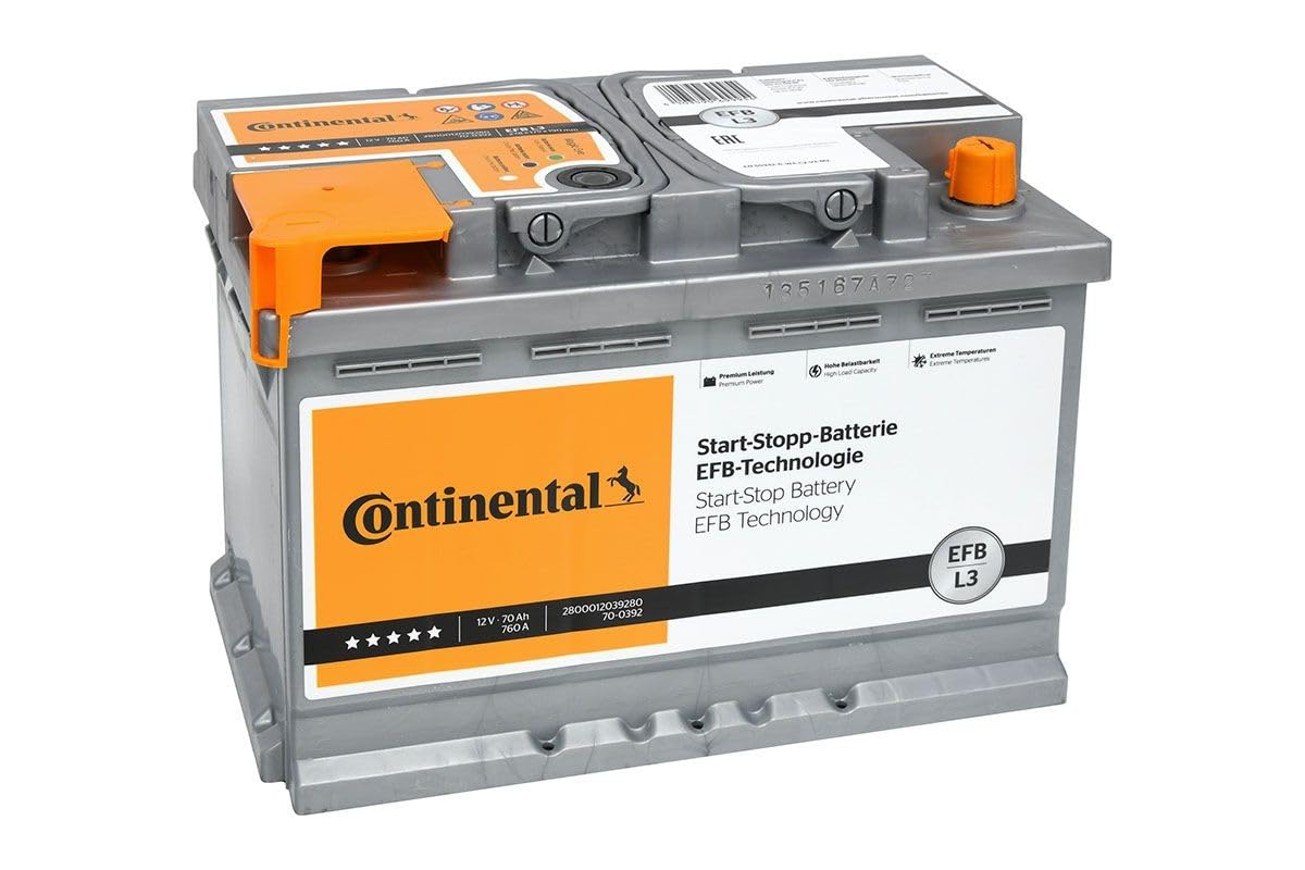 Autobatterie Continental 70, Ah 760, A/EN 2800012039280 L 278mm B 175mm H 190mm NEU von Continental
