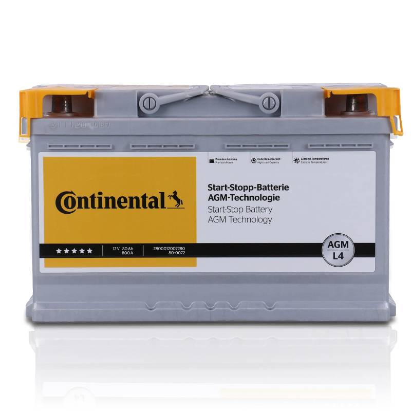 CONTINENTAL Starterbatterie 2800012007280 Autobatterie AGM-Batterie L4 12V 80Ah 800A von Continental