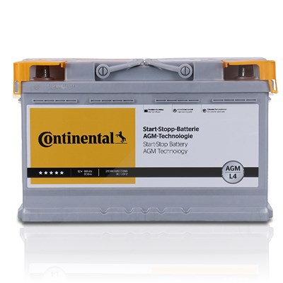 Continental Starterbatterie AGM L4 80Ah 800A [Hersteller-Nr. 2800012007280] für Alfa Romeo, Alpina, Audi, BMW, Cadillac, Chevrolet, Chrysler, Dodge, F von Continental