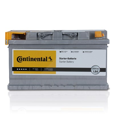 Continental Starterbatterie LB4 85Ah 760A [Hersteller-Nr. 2800012024280] für Alfa Romeo, Alpina, Audi, BMW, Chevrolet, Chrysler, Dodge, Ford, Jaguar, von Continental