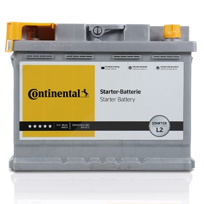 Continental Starterbatterie L2 65Ah 640A [Hersteller-Nr. 2800012021280] für Abarth, Alfa Romeo, Alpina, Alpine, Audi, BMW, Chrysler, Citroën, Dacia, D von Continental