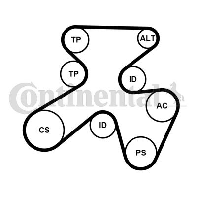 Keilrippenriemensatz Contitech 7PK1855K1 Keilrippenriemensatz Contitech 7PK1855K1 von Contitech