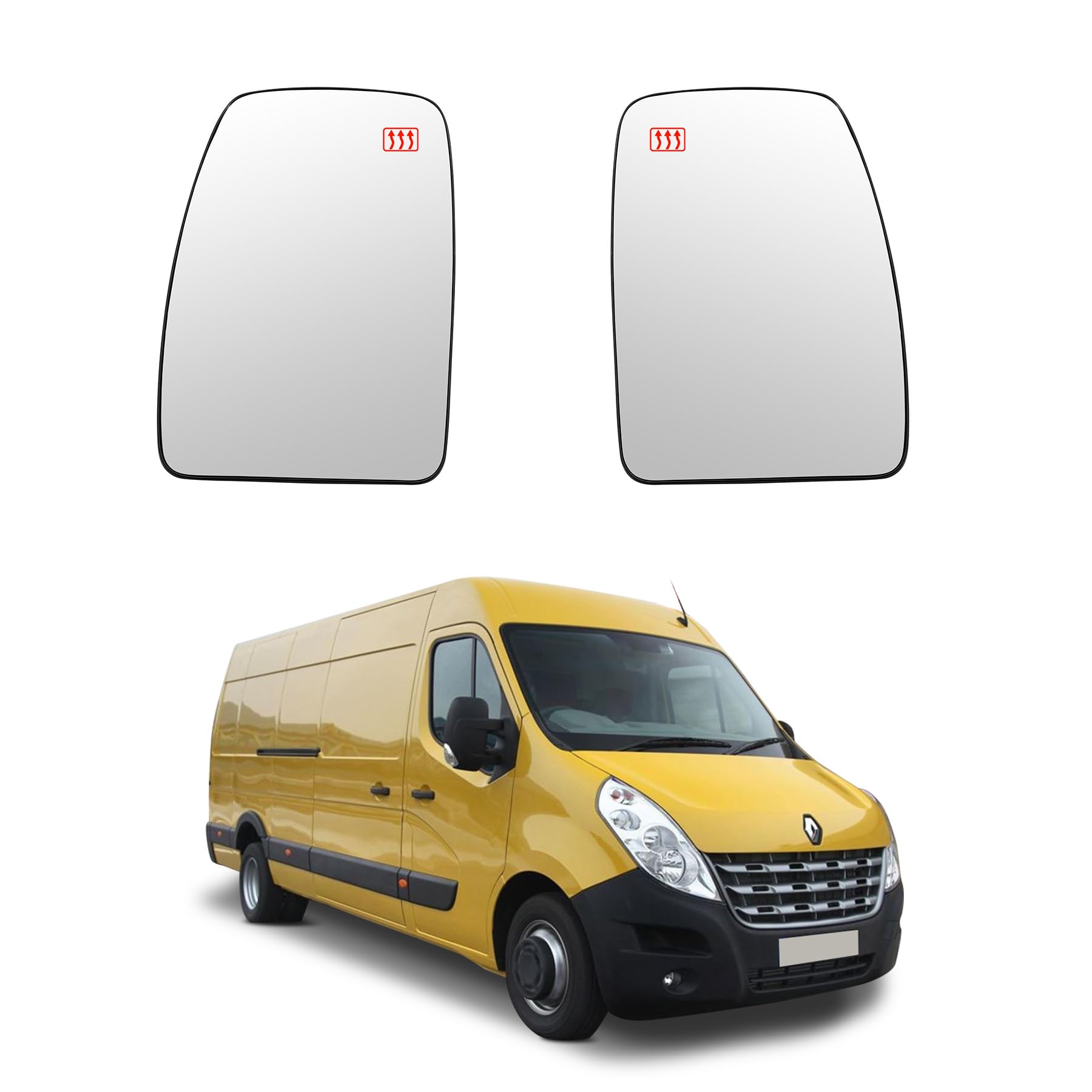 Convitex 2 Spiegelglas für Master 3 Movano B NV400 2010- Außenspiegel Glas Ersatz, Beheizbar Konvex, Rechts Beifahrerseite + Links Fahrerseite Convitex 2 Spiegelglas für Master 3 Movano B NV400 2010- Außenspiegel Glas Ersatz, Beheizbar Konvex, Rechts Beifahrerseite + Links Fahrerseite von Convitex