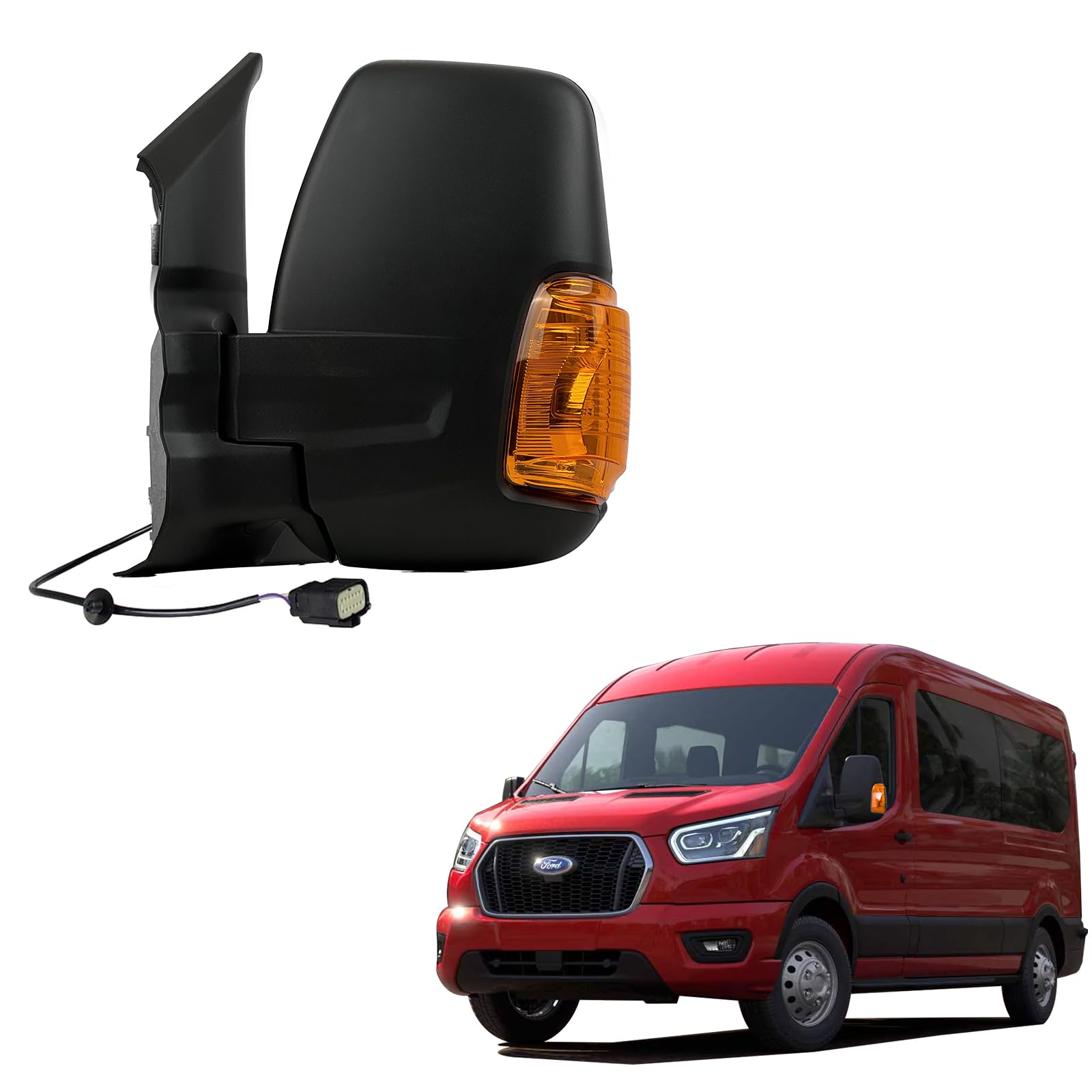 Convitex Außenspiegel für FORD TRANSIT baujahr 2014-2020 Spiegel Elektrisch Beheizbar zubehör Mit Blinker 16w Links Fahrerseite 8 pin Kurzarm Convitex Außenspiegel für FORD TRANSIT baujahr 2014-2020 Spiegel Elektrisch Beheizbar zubehör Mit Blinker 16w Links Fahrerseite 8 pin Kurzarm von Convitex