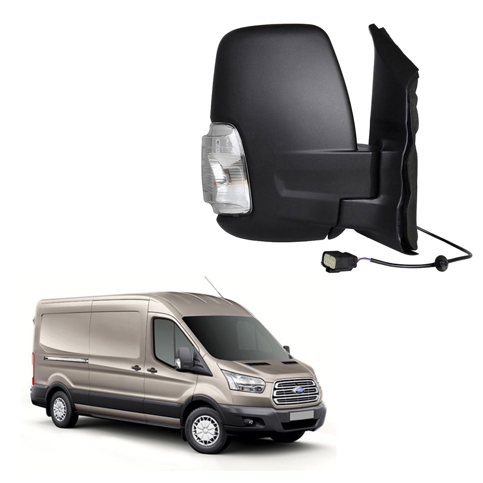 Convitex Außenspiegel für FORD TRANSIT baujahr 2020- Spiegel Elektrisch Beheizbar zubehör Mit Blinker 16w Rechts Beifahrerseite 6 pin Kurzarm Convitex Außenspiegel für FORD TRANSIT baujahr 2020- Spiegel Elektrisch Beheizbar zubehör Mit Blinker 16w Rechts Beifahrerseite 6 pin Kurzarm von Convitex