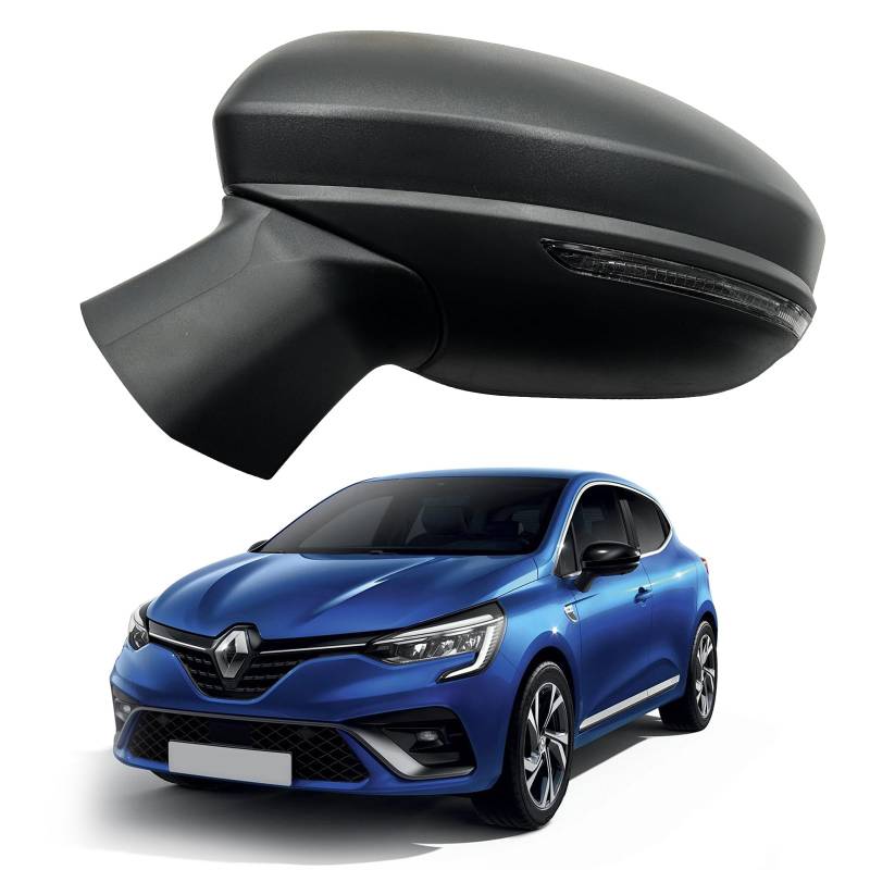 Convitex Außenspiegel für Re|nault Clio 5 baujahr 2019- MITSU|BISHI COLT VII Fastback (9/2023 -) Spiegel Elektrisch beheizbar zubehör Mit Blinker Links Fahrerseite 7 pin von Convitex