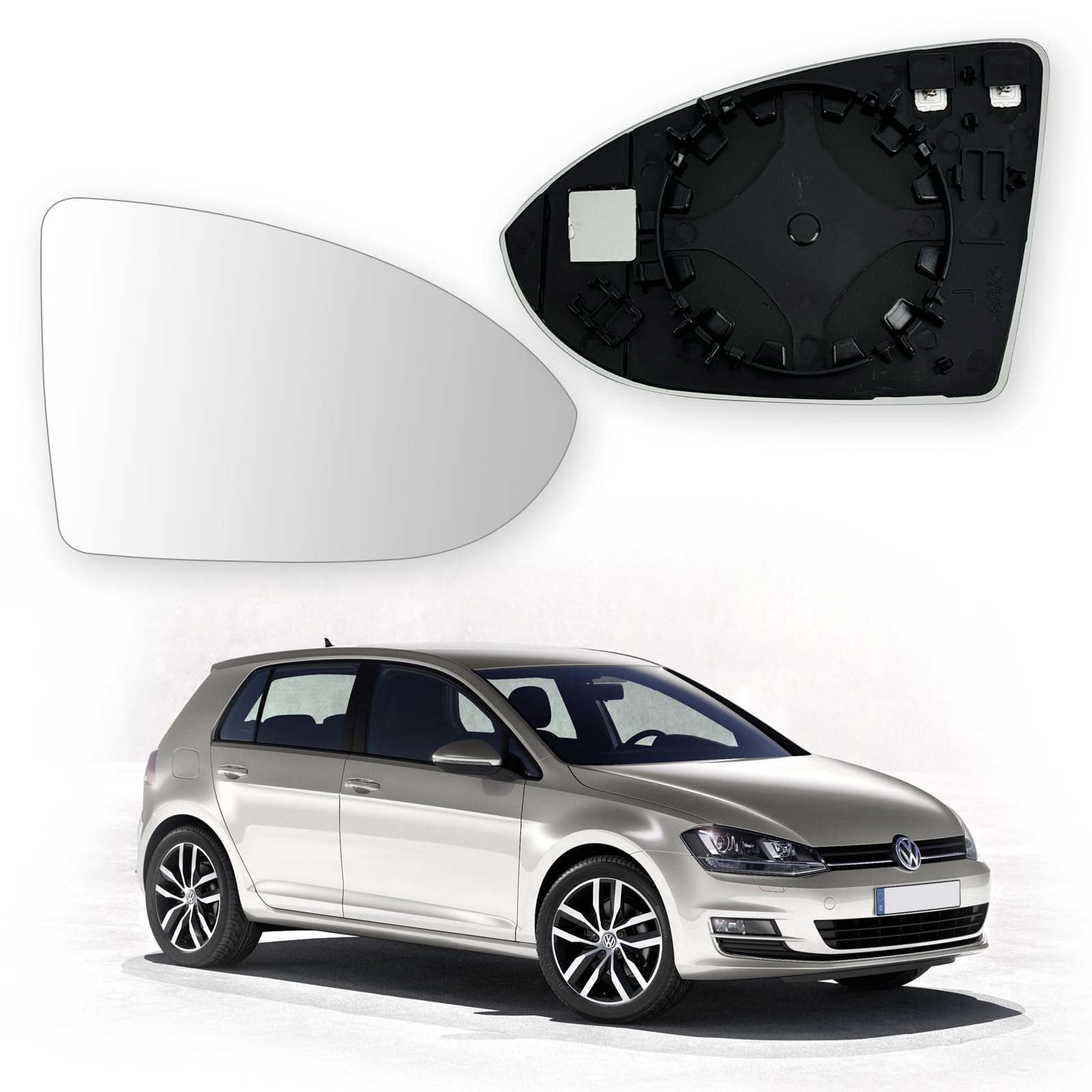 Convitex Golf 7 Spiegelglas Rechts 2012-2021, Beheizbar Spiegel Glas für GOLF 7 5G1 BQ1 BE1 BE2, GOLF 7 Variant Ersatzspiegelglas, BA5 BV5 Konvex Rückspiegelglas GTD GTI TSI TDI | Beifahrerseite Convitex Golf 7 Spiegelglas Rechts 2012-2021, Beheizbar Spiegel Glas für GOLF 7 5G1 BQ1 BE1 BE2, GOLF 7 Variant Ersatzspiegelglas, BA5 BV5 Konvex Rückspiegelglas GTD GTI TSI TDI | Beifahrerseite von Convitex