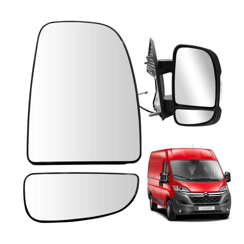 Convitex Spiegelglas Rechts für Ducato Jumper Boxer Movano C 2006-, Beheizbar Konvex Ersatzspiegelglas, Außenspiegel Glas Rechts Beifahrerseite von Convitex