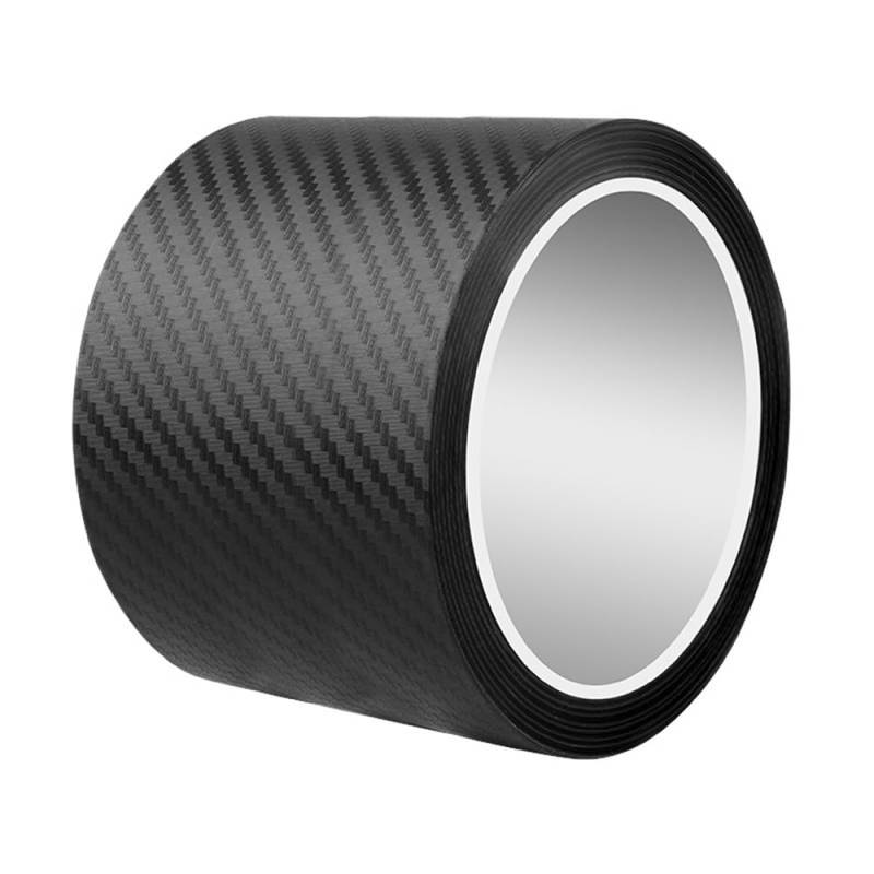 Coogime Autofolie,10cm*3m Carbon Fiber Folie, Lackschutzfolie für Auto, Dekorative Auto Carbonfolie Klebefolie Auto Einstiegsleisten Schutz Türschwellenaufkleber (Black) von Coogime