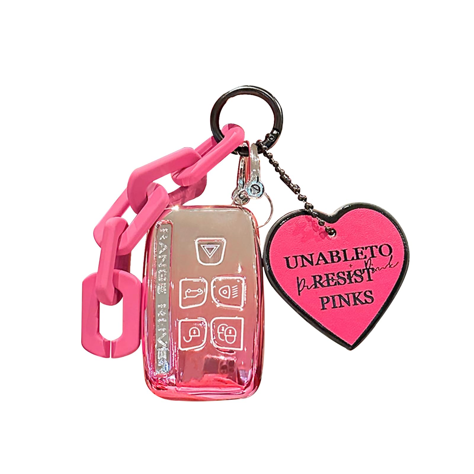 Copbopwn TPU Autoschlüsselanhänger Abdeckung 5 Tasten Smart Car Key Case mit Schlüsselanhänger Weiche Schlüsseltasche Protector Rosa Autoschlüsselhüllen Autoschlüssel Abdeckung Fall passt Landrovern Copbopwn TPU Autoschlüsselanhänger Abdeckung 5 Tasten Smart Car Key Case mit Schlüsselanhänger Weiche Schlüsseltasche Protector Rosa Autoschlüsselhüllen Autoschlüssel Abdeckung Fall passt Landrovern von Copbopwn