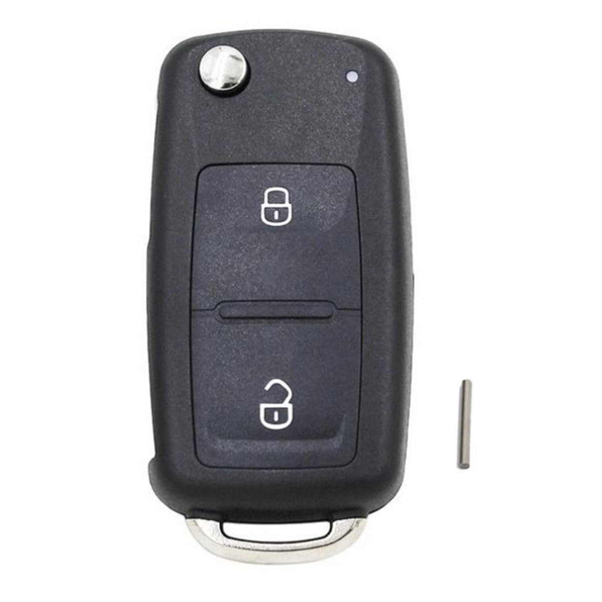 2 Tasten Flip Autoschlüssel Fernbedienungsgehäuse für VW Volkswagen Transporter T5 T6 Polo Golf Mk6 mit ungeschliffenem Schlüsselbart (ohne Transponder und Batterie) von Copiel