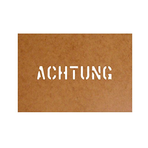 Achtung Schablone Ölkarton Lackierschablone 2,5x30cm #15176 von Copytec