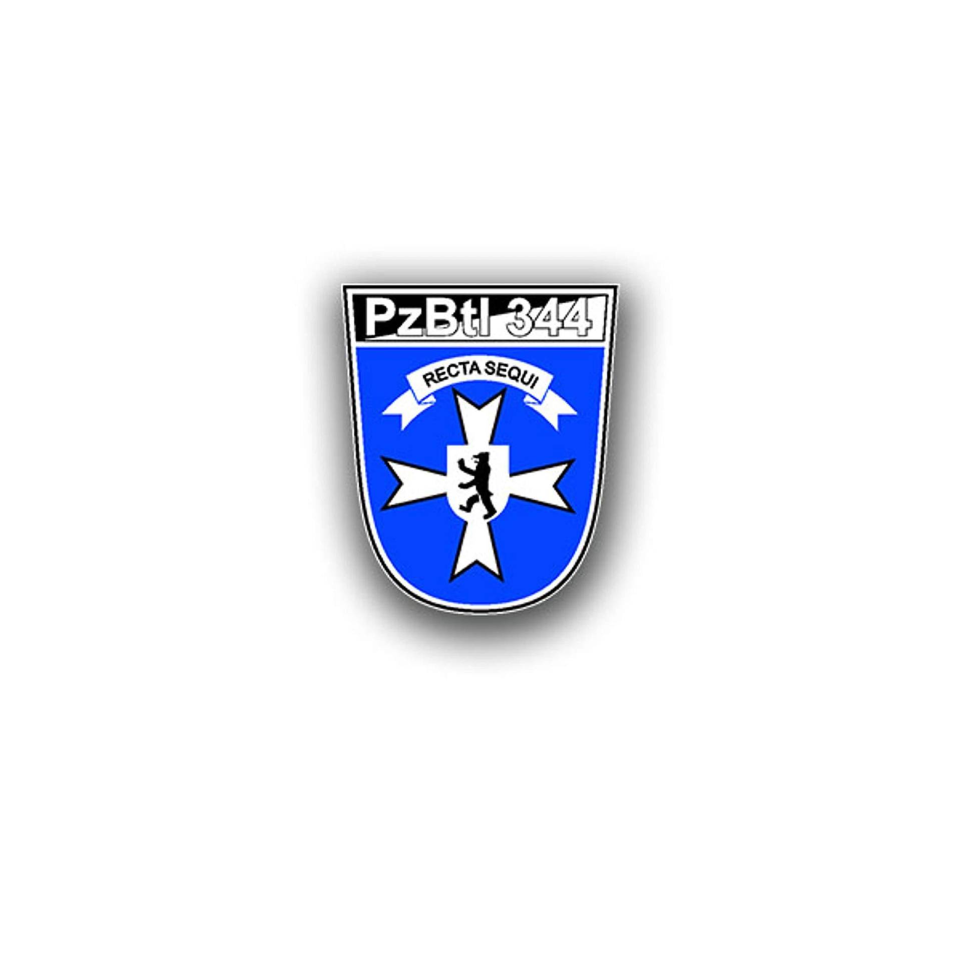 Aufkleber/Sticker PzBtl 344 Panzerbataillon BW Wappen Abzeichen 7x6cm A3152 Aufkleber/Sticker PzBtl 344 Panzerbataillon BW Wappen Abzeichen 7x6cm A3152 von Copytec