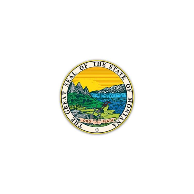 Aufkleber/Sticker Seal of Montana US Bundesstaat State of Montana 7x7cm#A2215 von Copytec