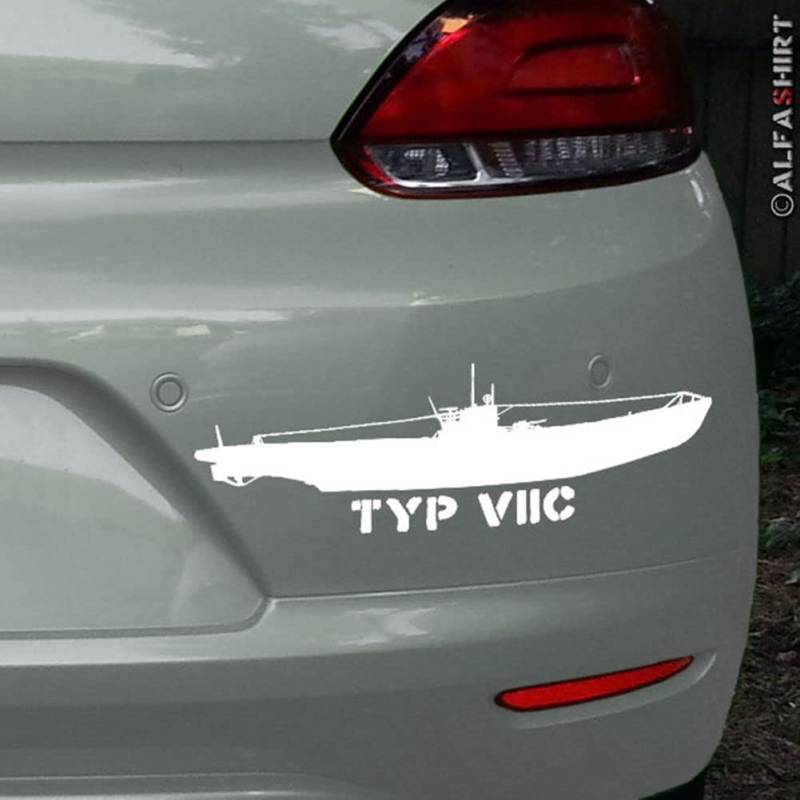 Aufkleber/Sticker - U Boot 96 Typ VII C Unterseeboot Marine - 20x6cm weiß #A273 von Copytec