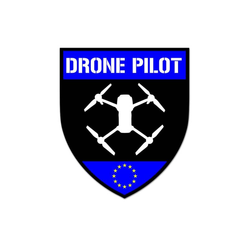 Aufkleber 7x6cm Europa Drohnen Pilot Kennzeichnung FPV Prüfung #A6377 von Copytec