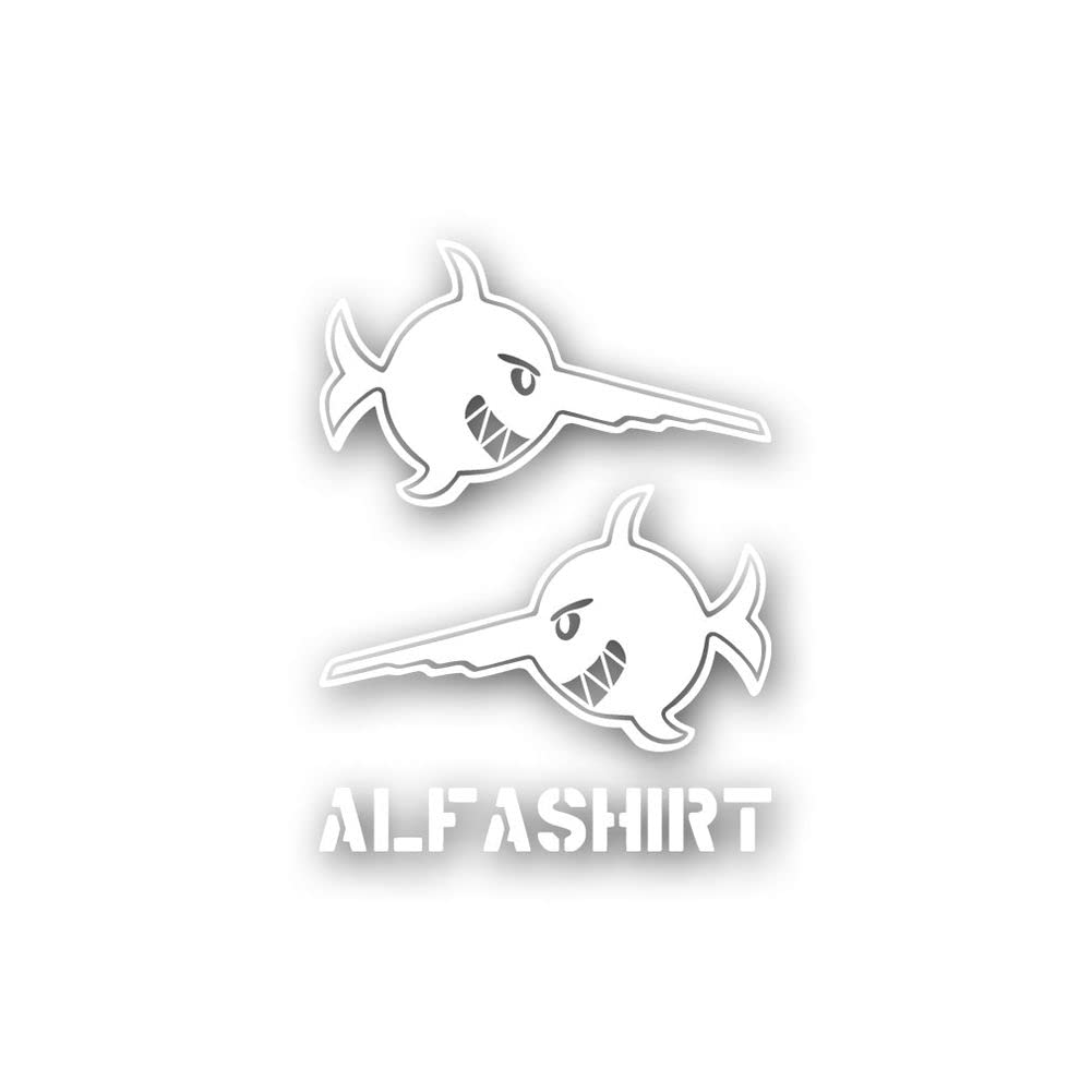 Aufkleber BÖSER Alfashirt Sägefisch Schwertfisch U96 Wappen 2X 10x6cm #A4677 von Copytec