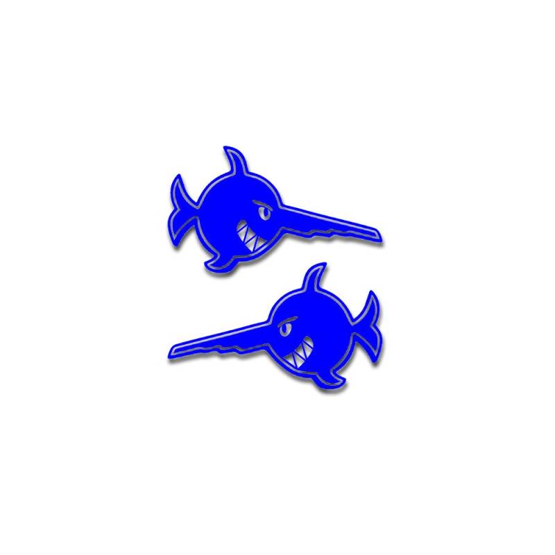 Aufkleber Schwertfisch U-Boot U96 Fisch lachender Sägefisch 2X 35x20cm #A4792 von Copytec