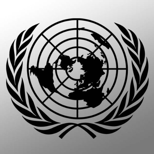 Aufkleber/Sticker UNO Vereinte Nationen Friedensmission Blau 25x21cm #A041 von Copytec