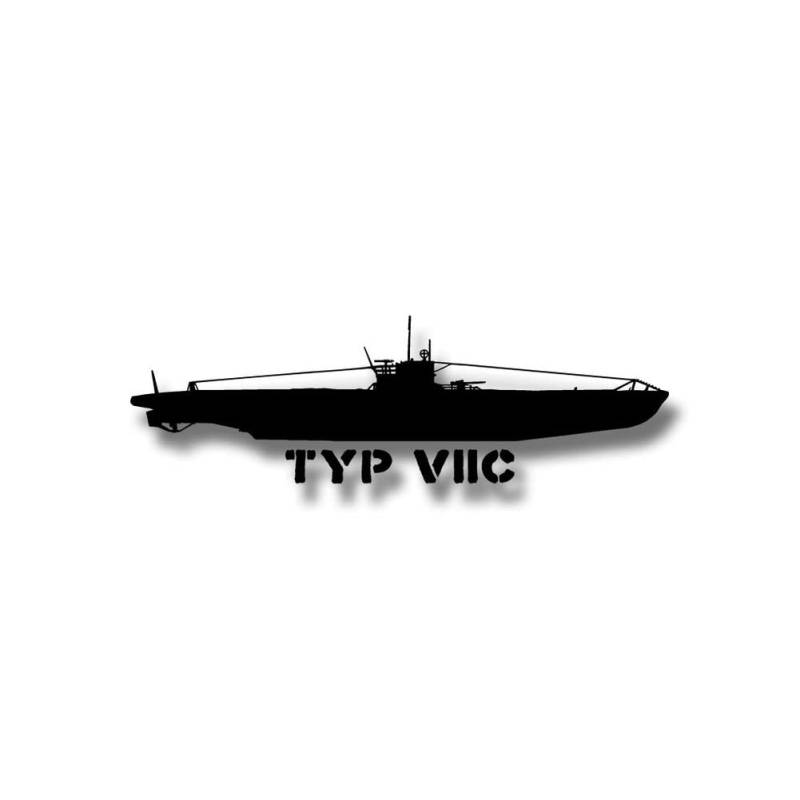 Aufkleber U-Boot Typ VIIC Marine im Atlantik U96 U552 30x9cm #A4721 von Copytec