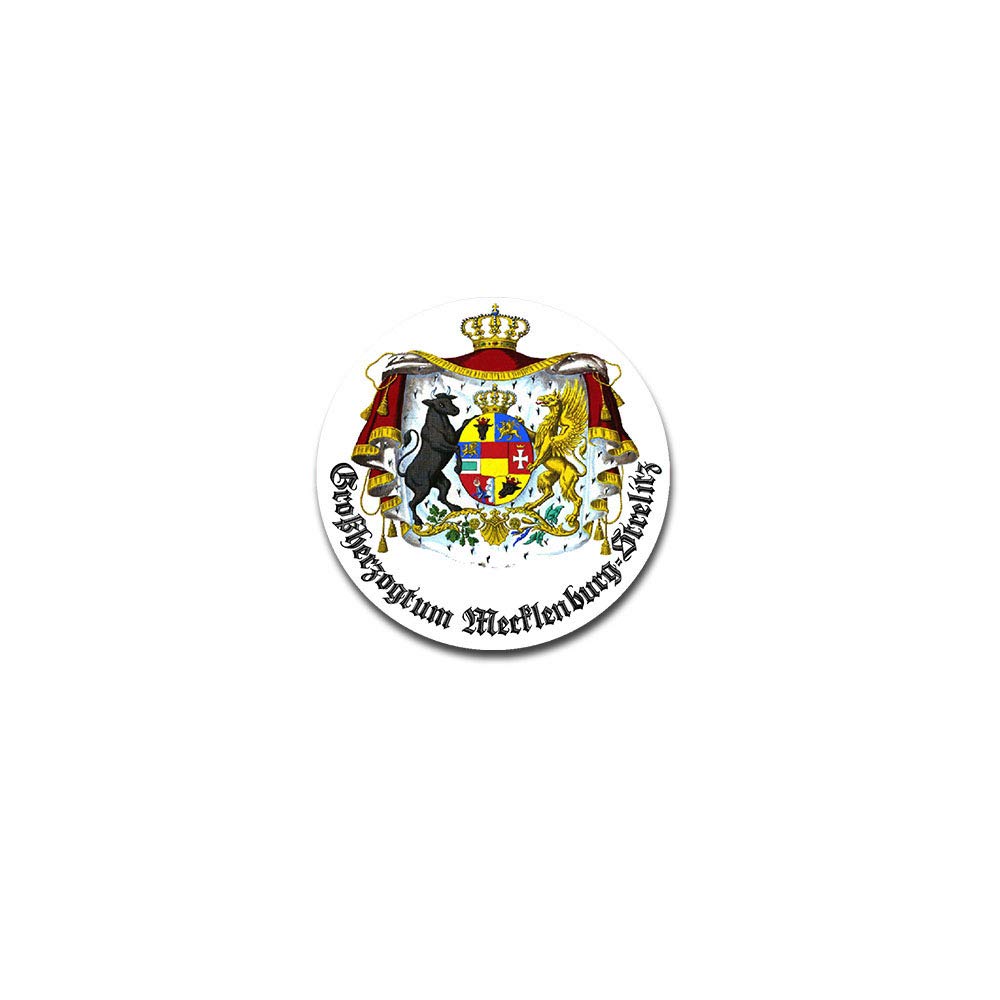 Aufkleber Wappen Großherzogtums Mecklenburg Strelitz Heimat GRAF 10 cm #A4788 von Copytec