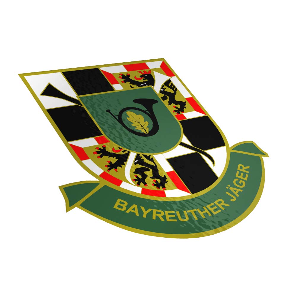 Bayreuther Jäger Wappen Jagdhorn Eichenblatt 4 Panzergrenadier 70mm#A4906 Bayreuther Jäger Wappen Jagdhorn Eichenblatt 4 Panzergrenadier 70mm#A4906 von Copytec