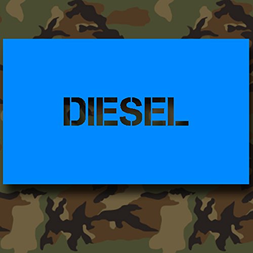 Copytec * Lackierschablonen Aufkleber - Diesel US Army Lackierschablonen Aufkleber Stencil Schablone Kraftstoff Tank für Willys Jeep Dodge Humvee Militär Fahrzeug (7cm breit) #A457 von Copytec
