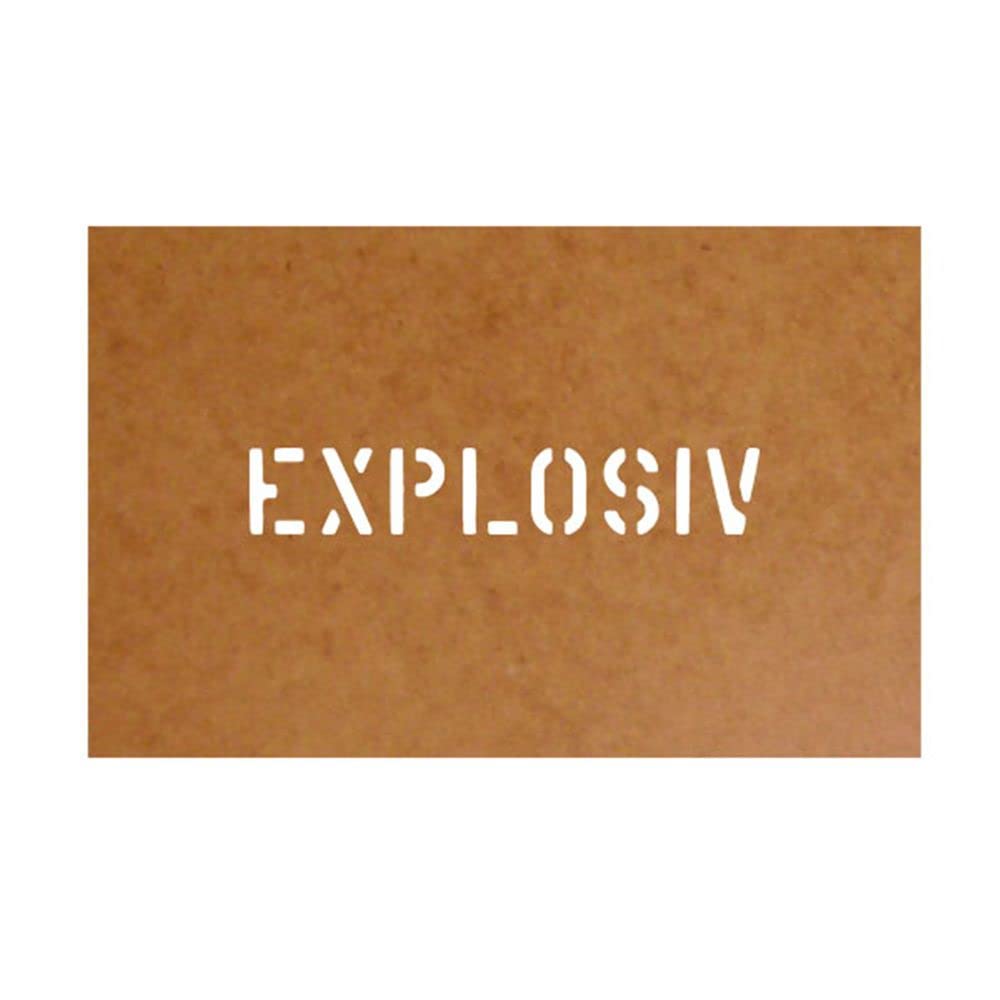 Explosiv Schablone Bundeswehr Ölkarton Lackierschablone 2,5x15cm #15141 von Copytec