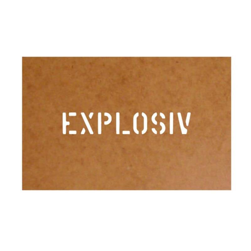 Explosiv Schablone Bundeswehr Ölkarton Lackierschablone 2,5x15cm #15141 von Copytec