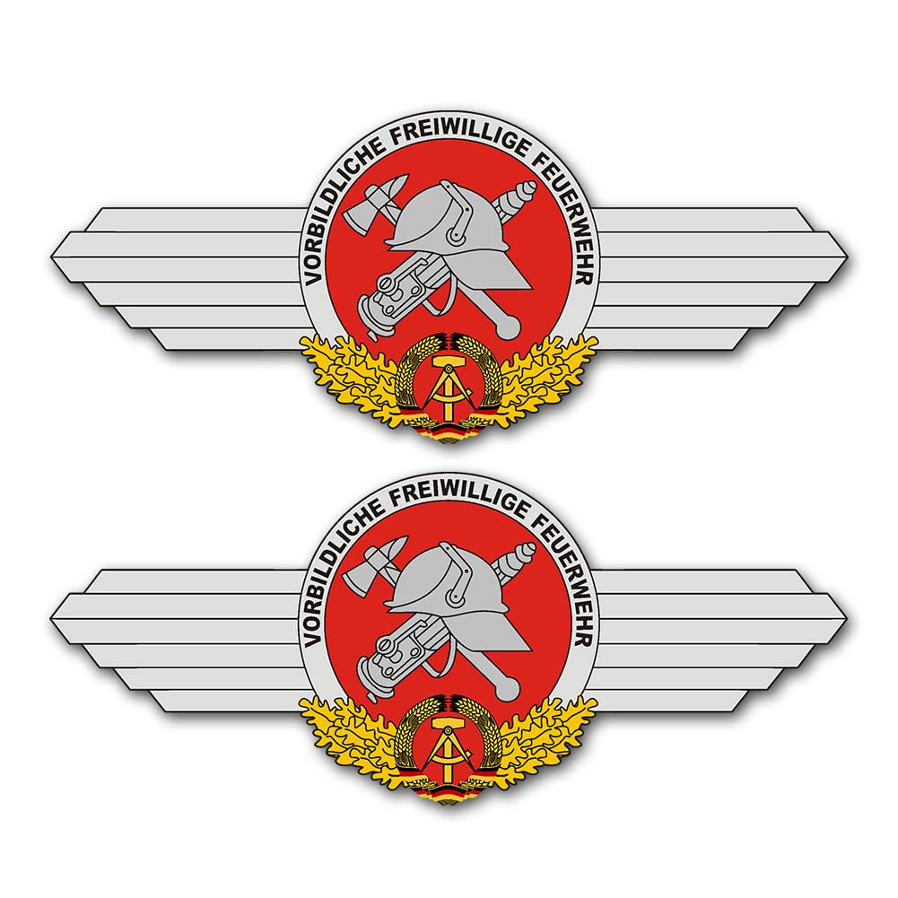 Freiwillige Feuerwehr DDR Set Logo Wappen FFW Emblem 33x14cm A5282 von Copytec