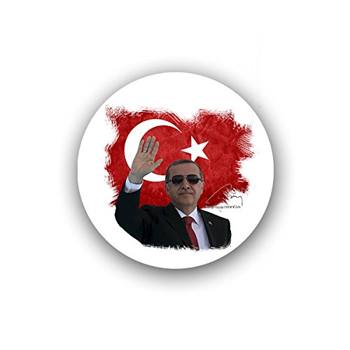 Recep Tayyip Erdogan Türkei President Sticker Aufkleber Türkiye Osman Stolz Ehre Heimt Fanhne Flagge Halbmond 10x10cm #A4438 von Copytec