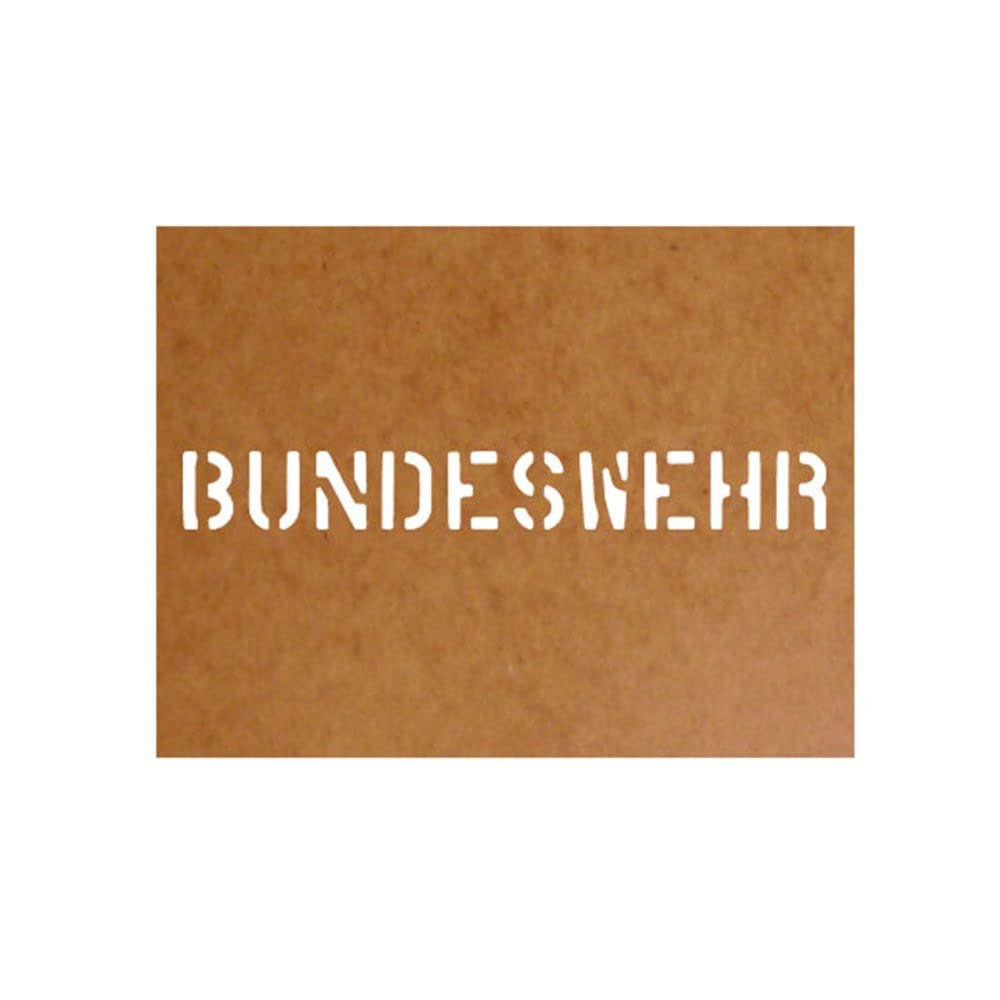 Schablone Bundeswehr Militär Ölkarton Lackierschablone 2,5x20cm #15125 von Copytec