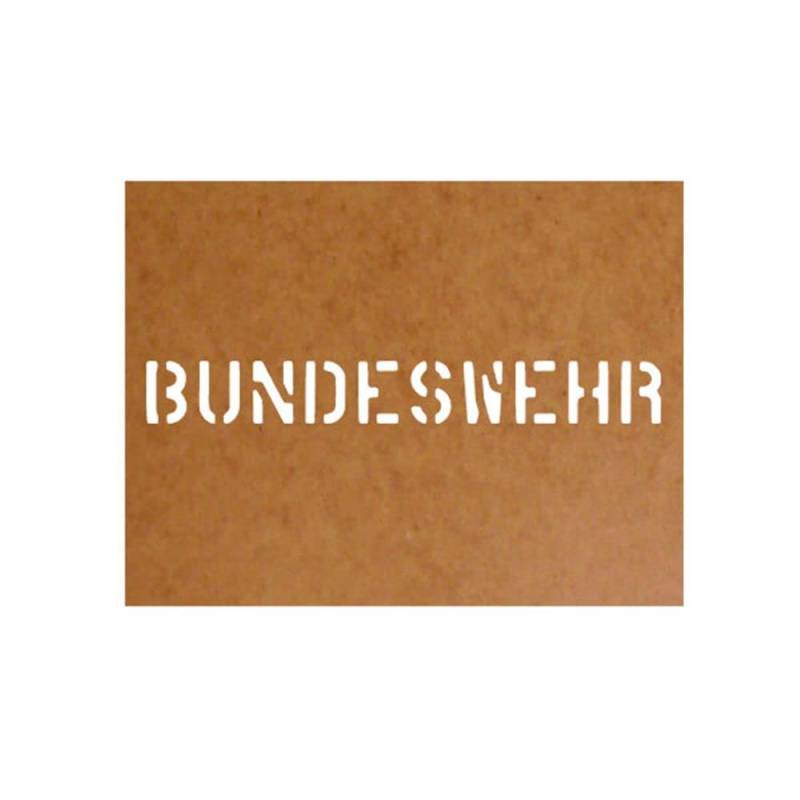 Schablone Bundeswehr Militär Ölkarton Lackierschablone 2,5x20cm #15125 von Copytec