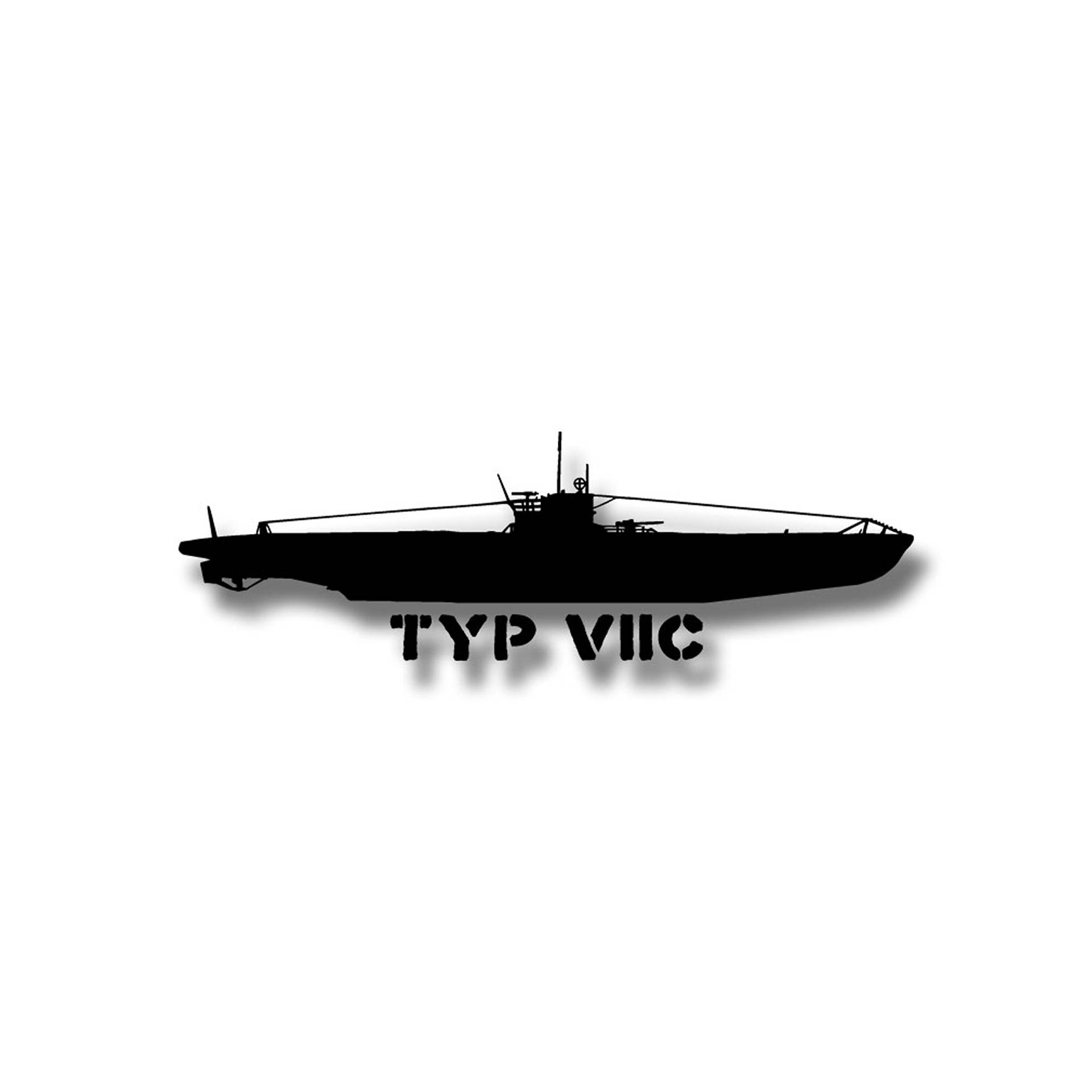 UBoot Typ VIIC Aufkleber Sticker Marine Schlacht im Atlantik 30x9cm #A4721 von Copytec