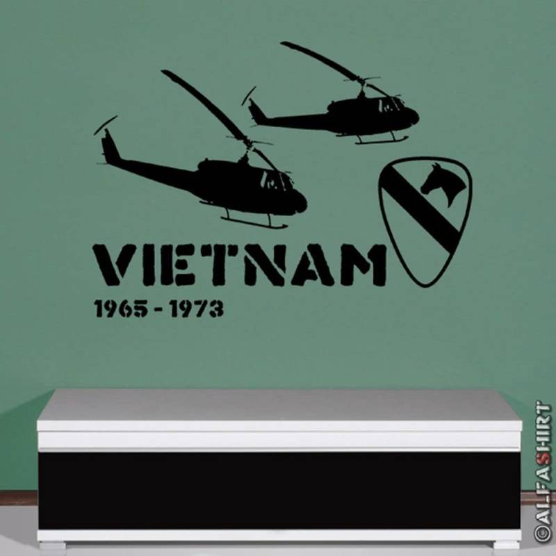 Vietnam 1965 1973 Militär Hubschrauber Helikopter Bell Wandtattoo 45x61cm #5833 von Copytec