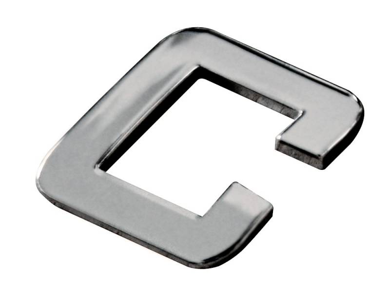 Cora 000115003 Buchstabe C, selbstklebend, chrom, 3d von CORA