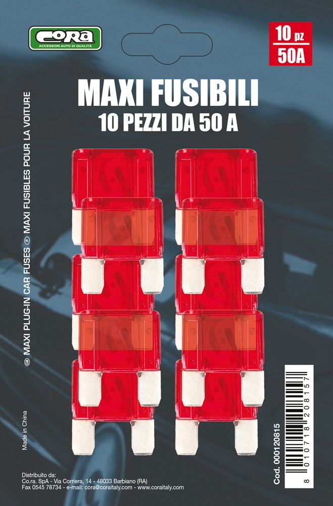 Cora 000120815 Maxi Sicherungen 50 A 10 Stück von CORA