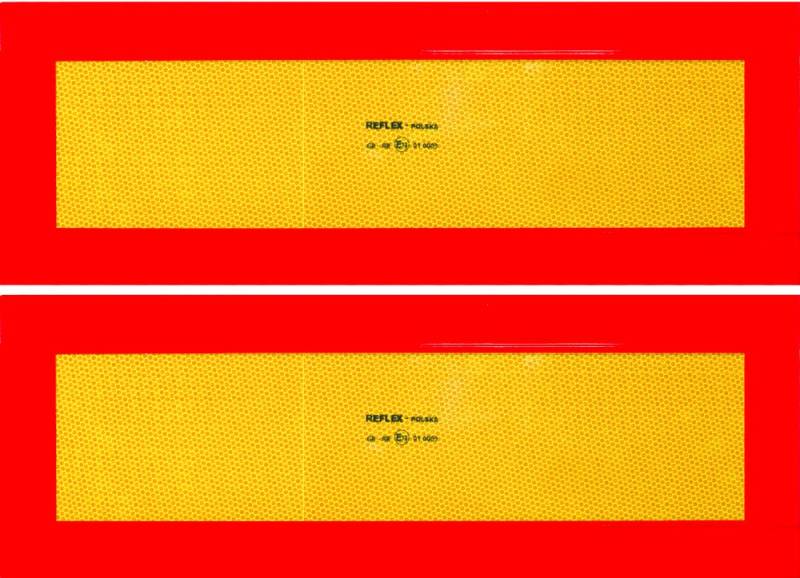 CORA 001890188 Reflektierende Warntafeln für zugelassene Anhänger, 2er-Set von CORA