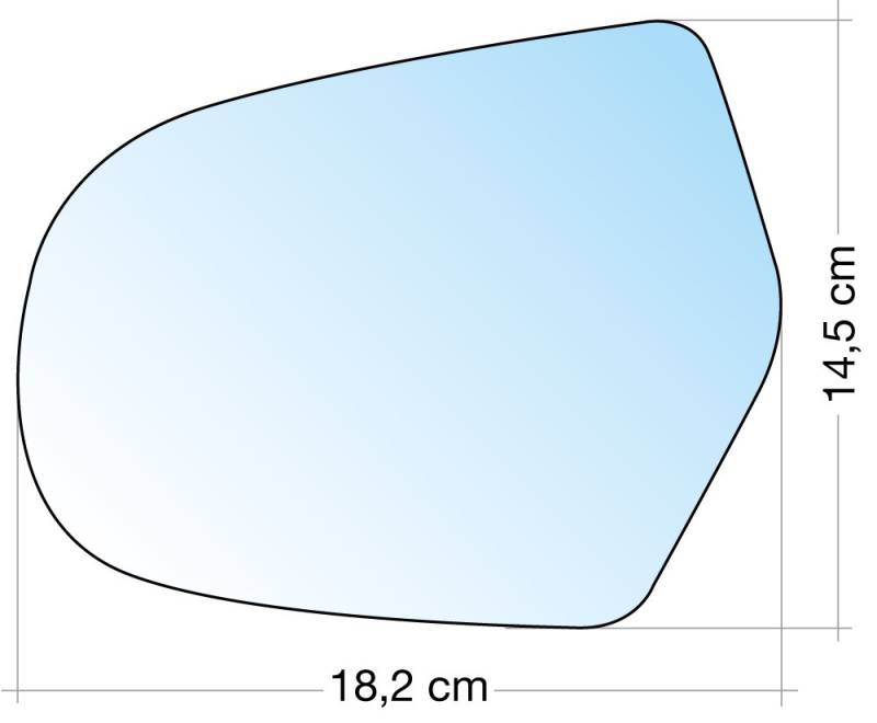 Cora 3323001 Spiegelglas mit Platte, Links, verchromt von CORA