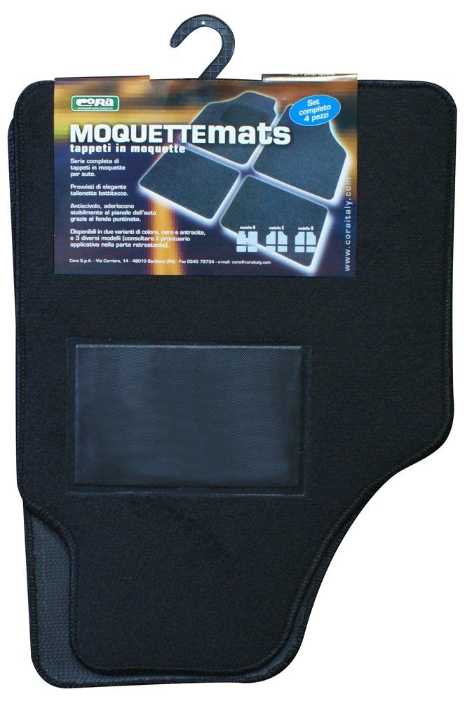 CORA Moquettemats 000135732 Fußmatten, Größe B, Schwarz von CORA