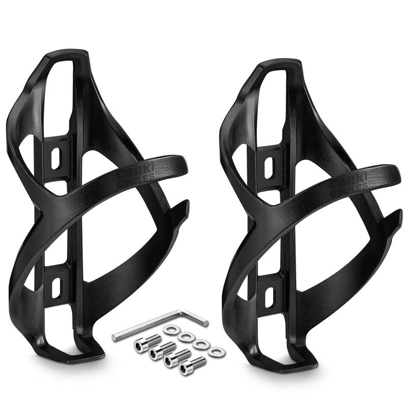 Corki Cycles Fahrrad-Wasserflaschenhalter, rechtsseitiger Fahrrad-Wasserflaschenhalter für Rennräder und Mountainbikes, Schwarz, 2er-Pack von corki