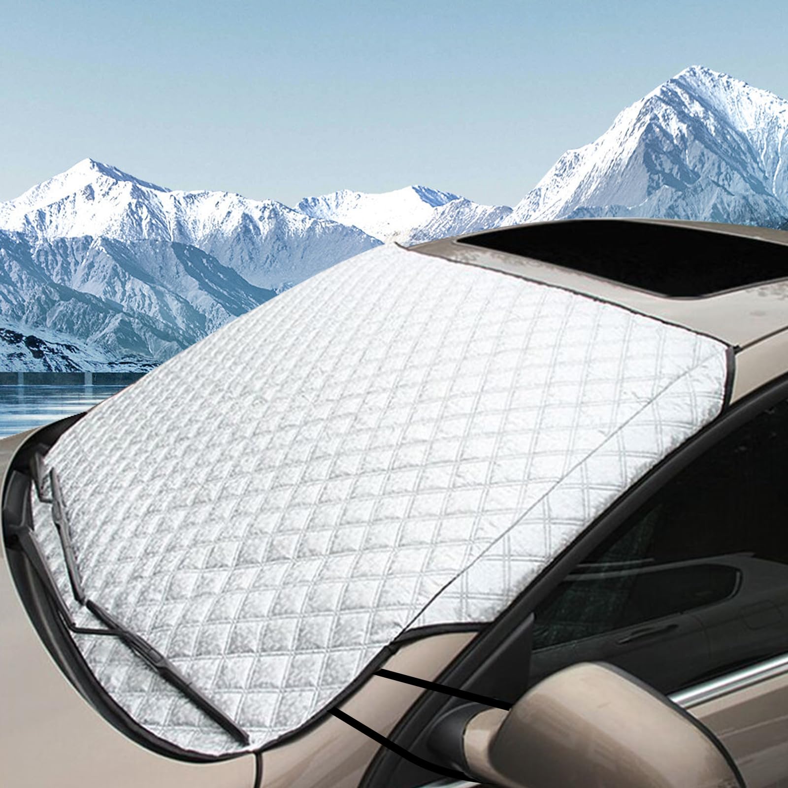 Corpower Frontscheibenabdeckung Auto Windschutzscheiben Abdeckung, Winter Windschutzscheibenabdeckung, Faltbar, Schnee, Frost, Sonne, Staub für die Auto, SUV (145 x 100cm) von Corpower