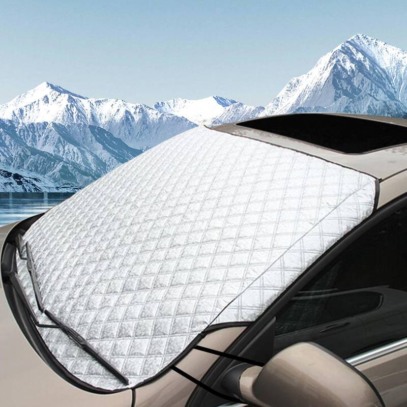 Corpower Frontscheibenabdeckung Auto Windschutzscheiben Abdeckung, Winter Windschutzscheibenabdeckung, Faltbar, Schnee, Frost, Sonne, Staub für die Auto, SUV (145 x 100cm) von Corpower