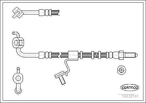 Corteco 19032161 Bremsschlauch, 490mm Länge von Corteco