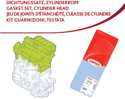 Dichtungssatz, Zylinderkopf Corteco 418454P Dichtungssatz, Zylinderkopf Corteco 418454P von Corteco
