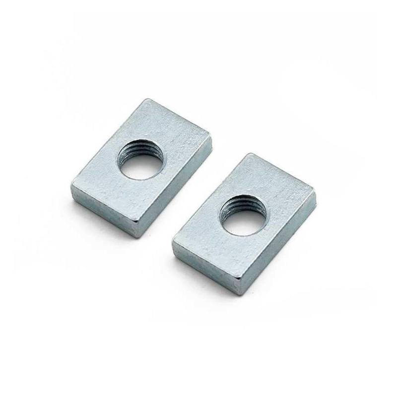 Cortnn 50 Stück Vierkantmuttern M3 M4 M5 M6 M8 Rechteckige Muttern GB39 Aluminiumprofil Zubehör Gleitblock Dünne Senkkopfmutter aus Kohlenstoffstahl (M3x10x5.5x2) von Cortnn