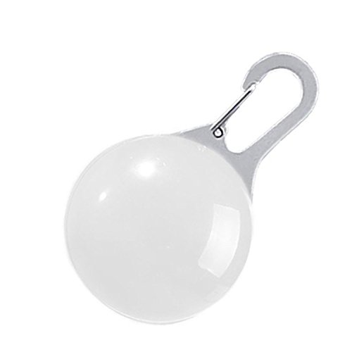 Cosmos 2W führte hängende Perle sichtbare Hundekatze Haustier-Sicherheits-Wölbungs-Klipp-Anhänger mit LED-blinkendem Licht ( Color : White ) von Cosmos